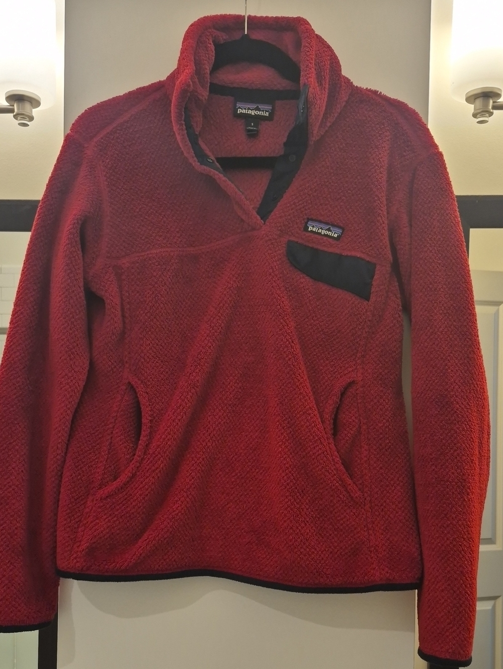 Patagonia Woman’s Red Zip-Neck Fleece Pullover